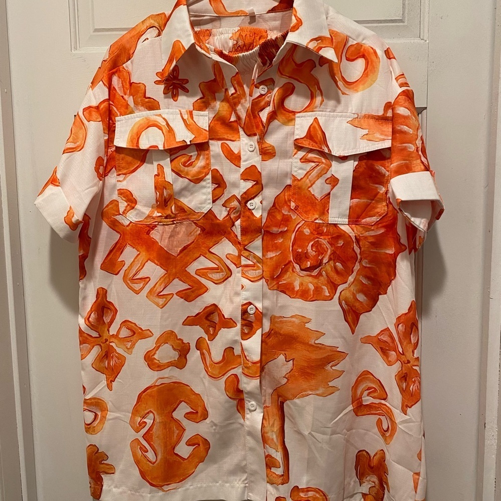 Sunset Swirl Print Two-Piece Set - Picture 2 of 7